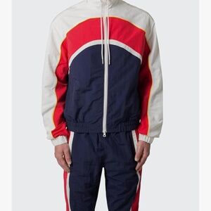 Nylon collared Track Jacket